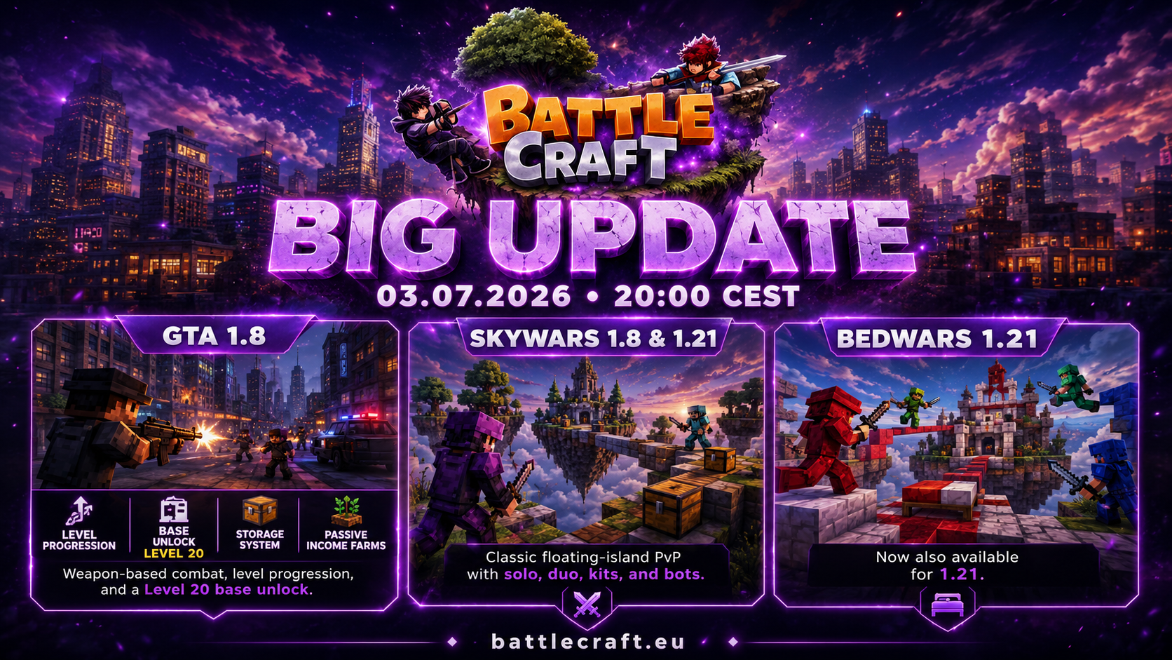 Big Update 03.07.2026 20:00 CEST